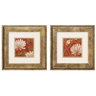 Gretchen I and II 14" Square Framed Wall Art   #P2268