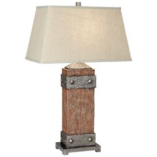 Rockledge Fruitwood Rustic Table Lamp   #V2233