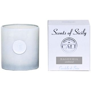 Scents of Sicily Bagheria Sandalwood White Soy Candle   #Y4217