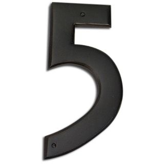 Mission Aged Bronze Finish House Number 5   #P3132
