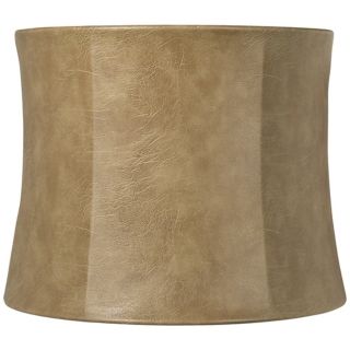 Faux Leather Distressed Lamp Shade 13x14x11 (Spider)   #N2731
