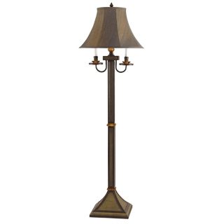 Twin Arm Bronze Finish Floor Lamp   #59978
