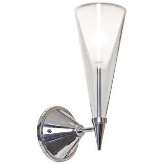 Icicle Chrome with Clear and Opal Glass 12" High Wall Sconce   #U0397
