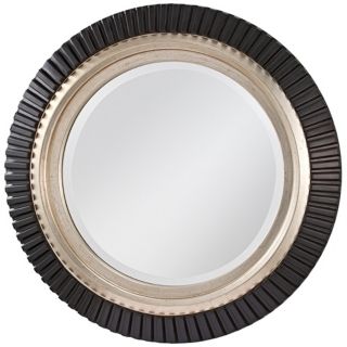 Murray Feiss Geary 32" Wide Framed Round Wall Mirror   #X2643