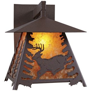 Smoky Mountain Deer 14" High Outdoor Wall Light   #J0490