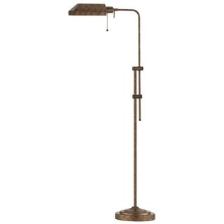 Rust Adjustable Pole Pharmacy Metal Floor Lamp   #P9581