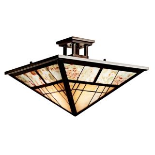 Kichler Olde Bronze Cut Stone 14" Wide Ceiling Light   #K9041