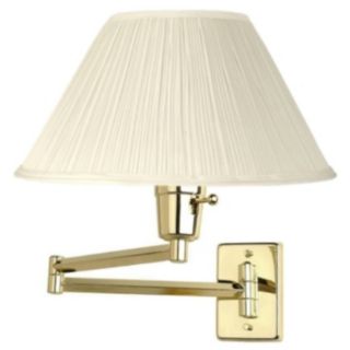 Brass Pleat Shade Plug In Style Swing Arm Wall Lamp   #79553 29936