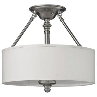 Sussex Collection Brushed Steel 16" Wide Ceiling Light   #K3268