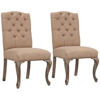 Set of 2 Gloster Barley Button Tufted Dining Chair   #U7974