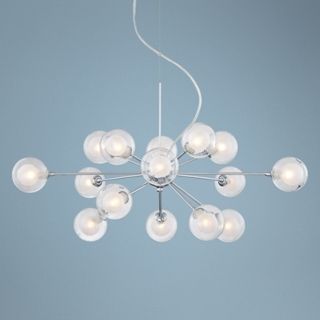 Possini Euro Design Glass Orbs 15 Light Pendant Chandelier   #P4847