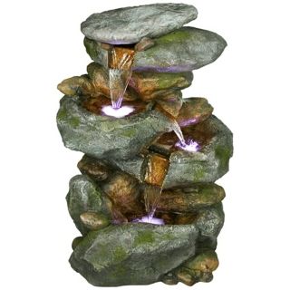 Rocky Falls Three Tier LED Fountain   #X5332