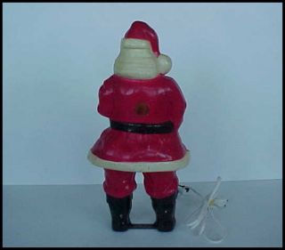 Vintage Hard Plastic Illuminated Santa Claus Christmas 17 Electrified