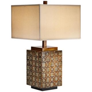 Raschella Hand Carved Wood Table Lamp   #W9921