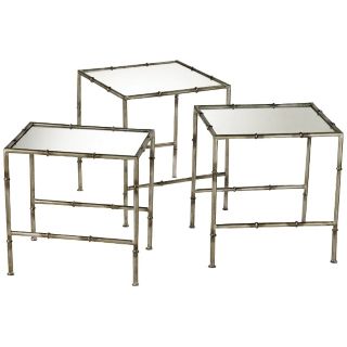 Iron Bamboo Set of 3 Nesting Tables   #M7136