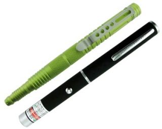 GREEN Laser Pointer Pen HIGH POWER w/ 6 Aluminum TACTICAL PEN   JTEC