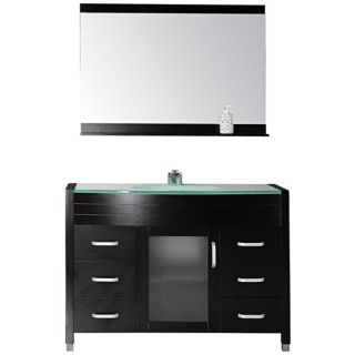 Cascade 47 1/4" Wide Espresso Sink Vanity Set with Mirror   #W7654