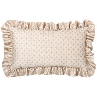 Lumina Ruffled Edge 18" Wide Lumbar Decorative Pillow   #V9973