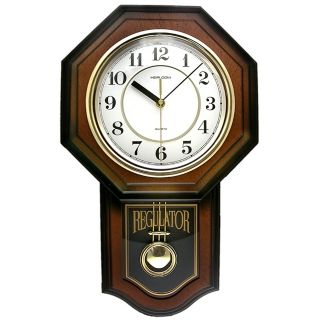 Vienna Brown Pendulum 18 3/4" High Wall Clock   #64259