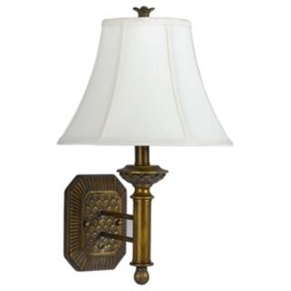 Antique Gold Finish Traditional Style Plug In Wall Lamp   #G9349