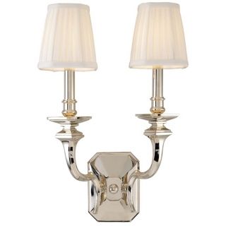 Arlington Double Light 18 3/4” High Nickel Wall Sconce   #F3886