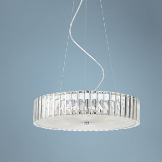 Modern Clear Glass Fluted 18 3/4" Wide Chandelier   #P0387
