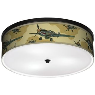 Flying Tigers 20 1/4" Wide CFL Bronze Ceiling Light   #K2832 M0608