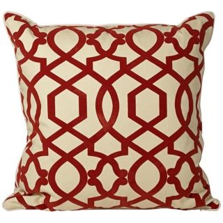Tangle 20" Square Red Throw Pillow   #W6896