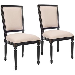 Safavieh Set of 2 Ashton Black Side Chairs   #W9694
