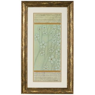 print on paper. Antique gold finish resin frame. 24 high. 12 wide