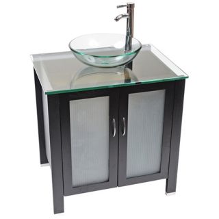 Waterhouse Clear Glass Contemporary Vanity   #R9149