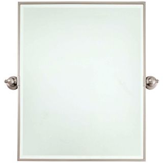 Minka 30" High XL Brushed Nickel Bathroom Wall Mirror   #V2154