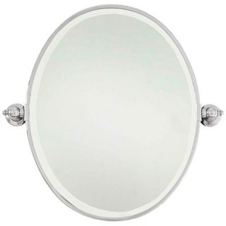 Minka 24 1/2" High Oval Chrome Bathroom Wall Mirror   #V2160