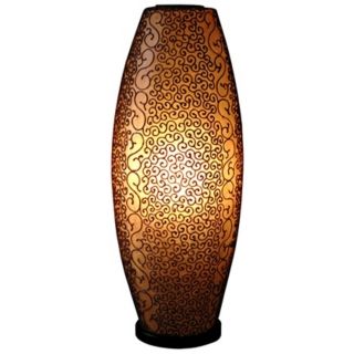 Monroe Amber Stained Fiberglass 26" High Table Lamp   #T7985