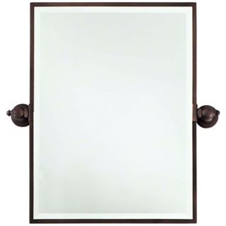 Minka 24" High Rectangle Brushed Bronze Bathroom Wall Mirror   #U8976