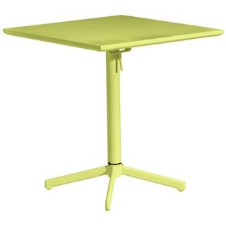 Zuo Big Wave Lime Green Square Outdoor Folding Table   #Y8959