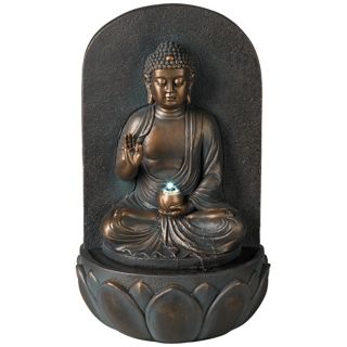 Indoor/Outdoor LED Seated Buddha Fountain   #V7885