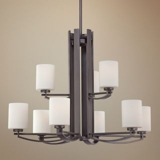 Quoizel Taylor Two Tier Western Bronze Large Chandelier   #R8976