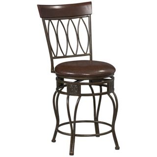 Linon Four Oval Back 24" High Swivel Counter Stool   #M9540