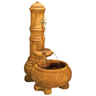 Henri Studios Cylinder Column Well Fountain   #06141