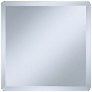 Square Frameless 18" Wide Beveled Wall Mirror   #P1411