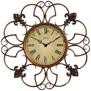 Province 24" Round Open Wire Framed Wall Clock   #W1003
