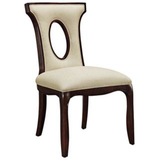 Blakemore Ecru Linen Side Chair   #T3351