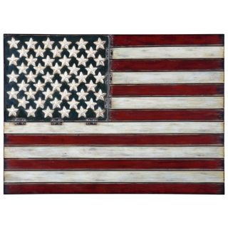 Uttermost Rustic 36" Wide American Flag Wall Art   #F3480