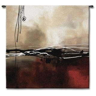 Dreams in Claret and Black I 53" Square Wall Tapestry   #J8728