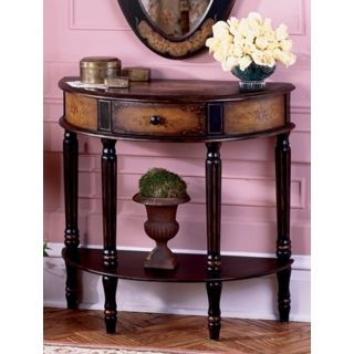 Artists Originals Collection Coffee Demilune Console Table   #M3939