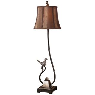 Uttermost Peaceful Dark Bronze Silver Buffet Table Lamp   #R6506