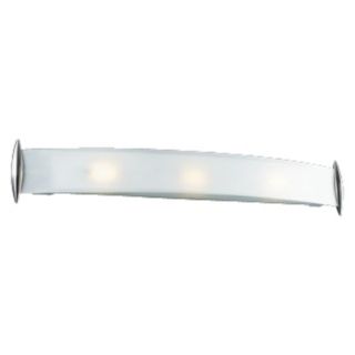 Curved Acid Frost Glass 37" Wide Bathroom Light Fixture   #H4278
