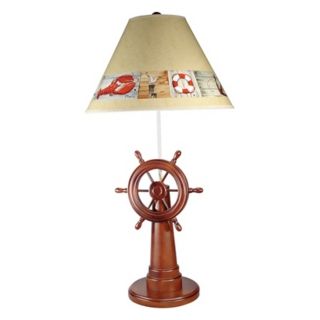 Ship's Wheel Nautical Table Lamp   #G0609