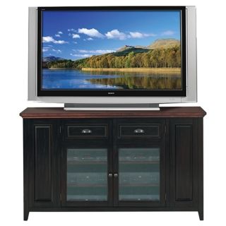 Black and Cherry Wood 62 Wide Television Console   #M9364  
